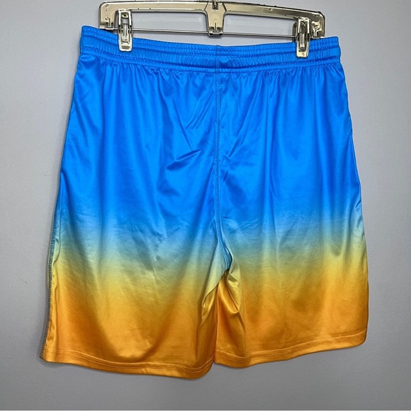 NFL Blue Orange Los Angeles Chargers Game Ready Gradient Training Shorts Medium - Picture 3 of 6